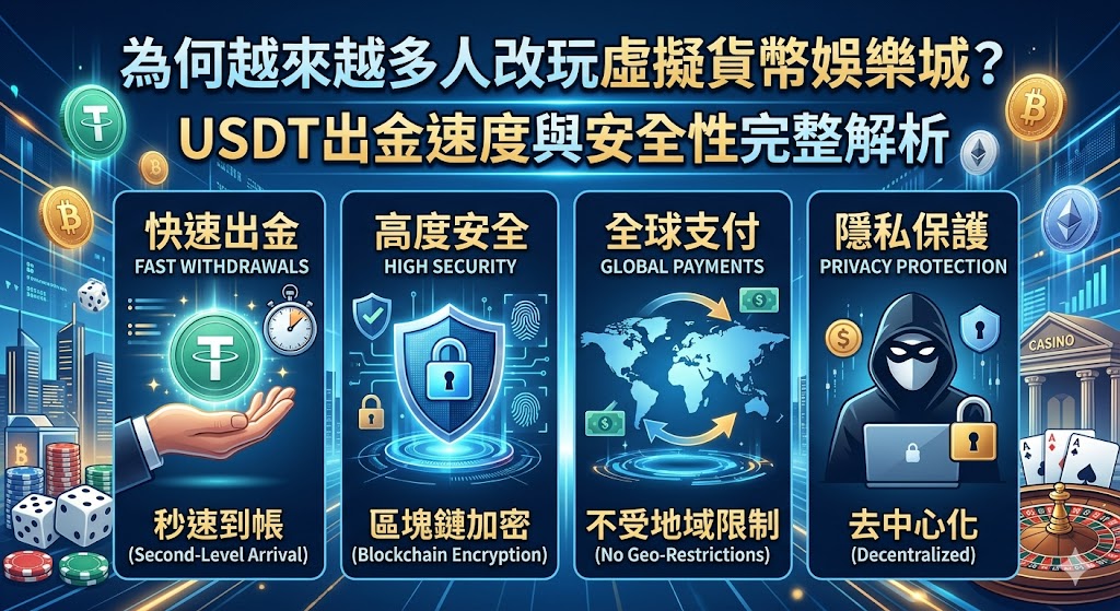 為何越來越多人改玩虛擬貨幣娛樂城？USDT出金速度與安全性完整解析